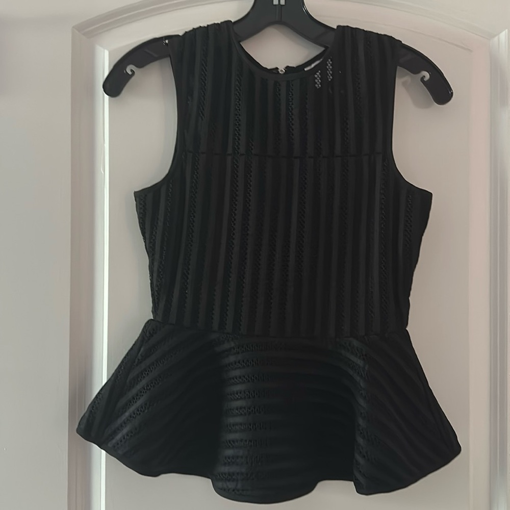 Anthropologie x HD Paris Black Peplum Top - Size L